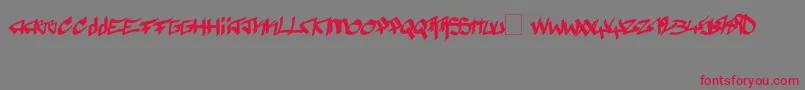 Weitere Informationen zur Pyromane-Schriftart Pyromane-Schriftart – Rote Schriften auf grauem Hintergrund
