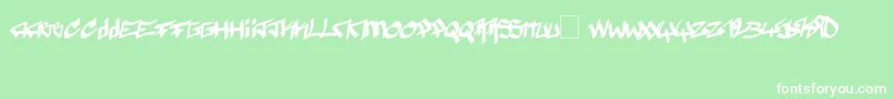 Más sobre la fuente Pyromane fuente Pyromane – Fuentes Blancas Sobre Fondo Verde