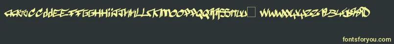 Pyromane Font – Yellow Fonts on Black Background