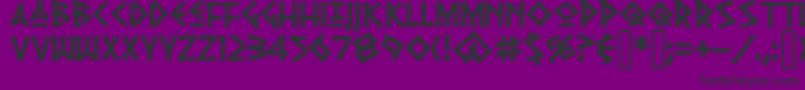 pythia Font – Black Fonts on Purple Background