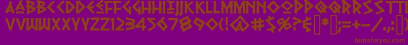 pythia Font – Brown Fonts on Purple Background