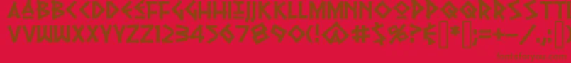pythia Font – Brown Fonts on Red Background