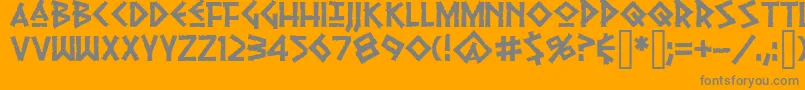 フォントpythia – オレンジの背景に灰色の文字
