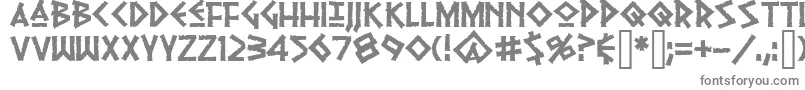pythia-fontti – harmaat kirjasimet valkoisella taustalla