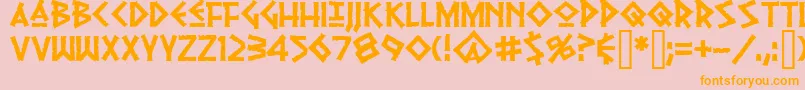 pythia Font – Orange Fonts on Pink Background