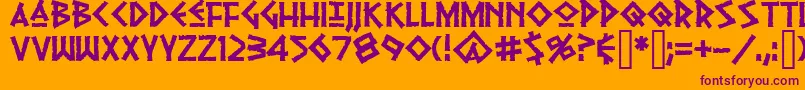 pythia Font – Purple Fonts on Orange Background