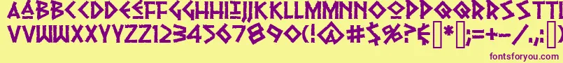 pythia Font – Purple Fonts on Yellow Background
