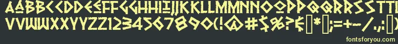 pythiaフォントについての詳細 フォントpythia – 黒い背景に黄色の文字