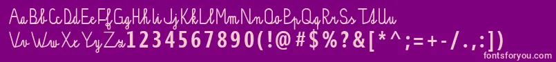 PР±sankovР’ psacР± Jakub Sloup   s velkСЊmi pР±smeny   optimalizovanР’ pro tisk Font – Pink Fonts on Purple Background