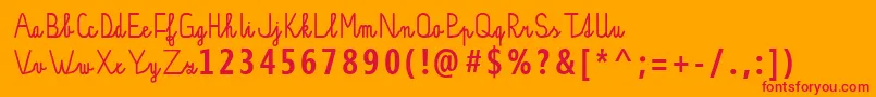 fuente PР±sankovР’ psacР± Jakub Sloup   s velkСЊmi pР±smeny   optimalizovanР’ pro tisk – Fuentes Rojas Sobre Fondo Naranja