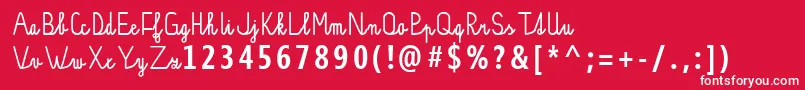 PР±sankovР’ psacР± Jakub Sloup   s velkСЊmi pР±smeny   optimalizovanР’ pro tisk Font – White Fonts on Red Background