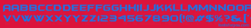 Batmanforeveralternate Font – Blue Fonts on Red Background