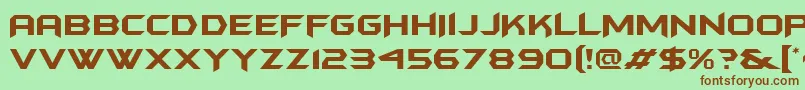 Шрифт Batmanforeveralternate – коричневые шрифты на зелёном фоне