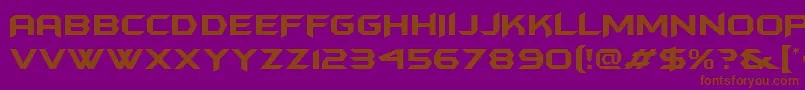 フォントBatmanforeveralternate – 紫色の背景に茶色のフォント