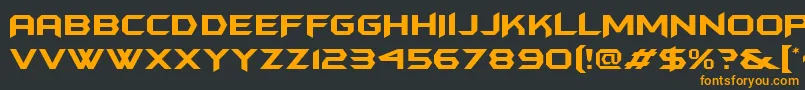 フォントBatmanforeveralternate – 黒い背景にオレンジの文字