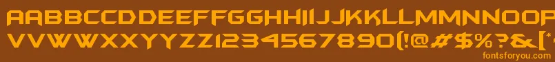 Batmanforeveralternate Font – Orange Fonts on Brown Background