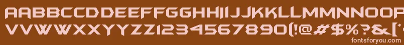Batmanforeveralternate Font – Pink Fonts on Brown Background