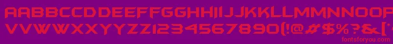 Batmanforeveralternate-Schriftart – Rote Schriften auf violettem Hintergrund