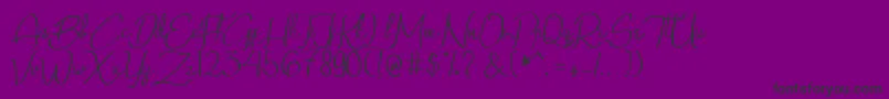 QalinHandwritting Font – Black Fonts on Purple Background