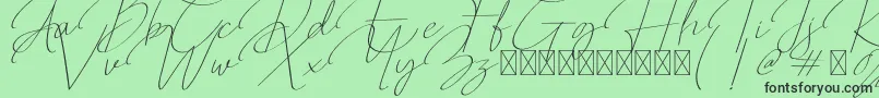 Qalistha Font – Black Fonts on Green Background