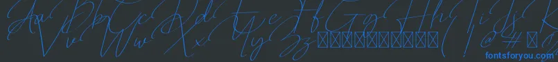 Qalistha Font – Blue Fonts on Black Background