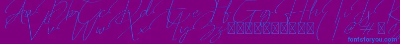 Qalistha Font – Blue Fonts on Purple Background