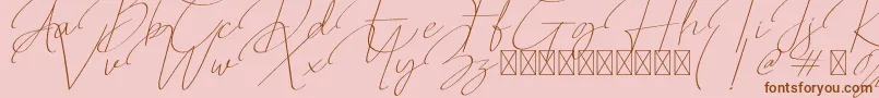 Qalistha Font – Brown Fonts on Pink Background