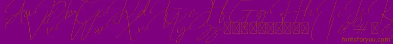 Qalistha Font – Brown Fonts on Purple Background