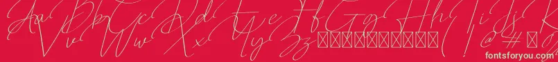 Qalistha Font – Green Fonts on Red Background