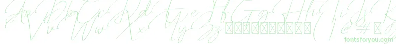 Qalistha Font – Green Fonts on White Background