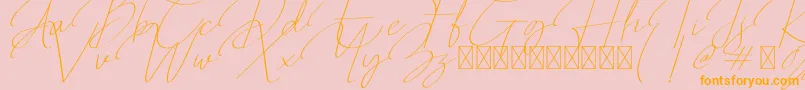 Qalistha Font – Orange Fonts on Pink Background