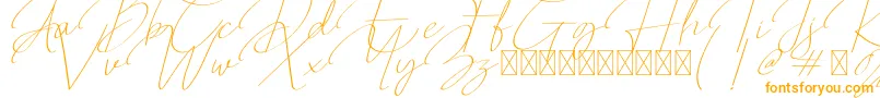 Qalistha Font – Orange Fonts on White Background