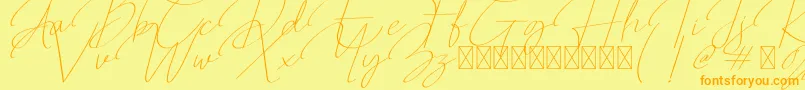Qalistha Font – Orange Fonts on Yellow Background