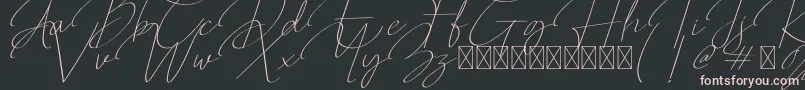 Qalistha Font – Pink Fonts on Black Background