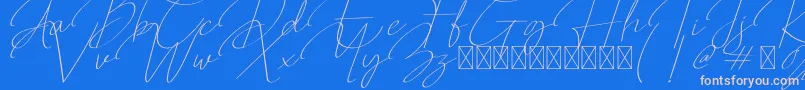 Qalistha Font – Pink Fonts on Blue Background
