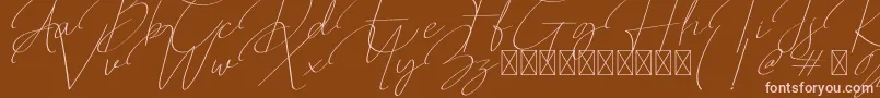 Qalistha Font – Pink Fonts on Brown Background