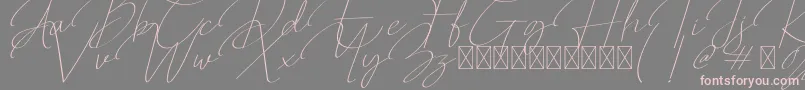 Qalistha Font – Pink Fonts on Gray Background