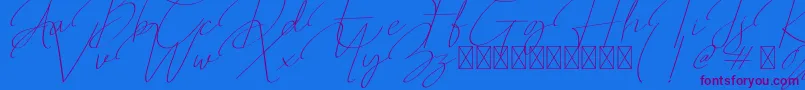 Qalistha Font – Purple Fonts on Blue Background