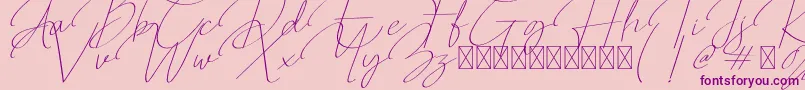 Qalistha Font – Purple Fonts on Pink Background