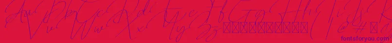 Qalistha Font – Purple Fonts on Red Background