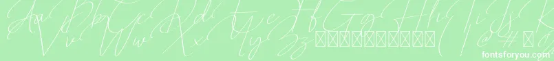 Qalistha Font – White Fonts on Green Background