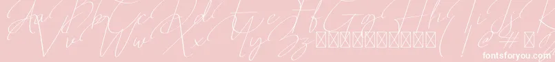 フォントQalistha – ピンクの背景に白い文字
