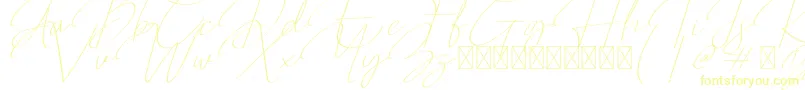 Qalistha Font – Yellow Fonts on White Background