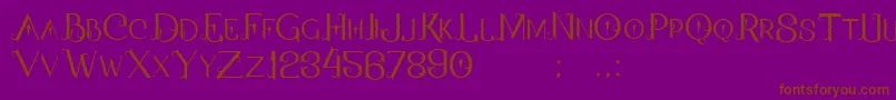 QallosTypeface Font – Brown Fonts on Purple Background
