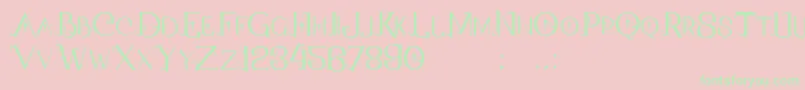 QallosTypeface Font – Green Fonts on Pink Background