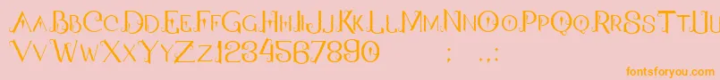 QallosTypeface Font – Orange Fonts on Pink Background