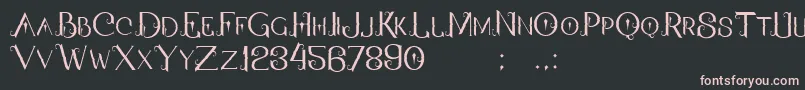 QallosTypeface Font – Pink Fonts on Black Background