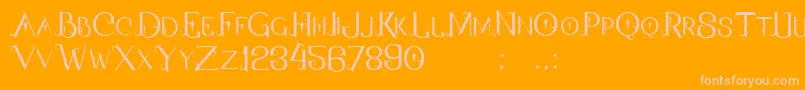 QallosTypeface Font – Pink Fonts on Orange Background
