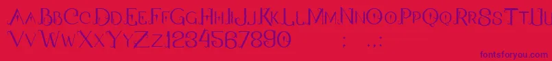 QallosTypeface Font – Purple Fonts on Red Background