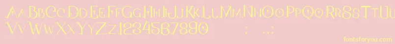QallosTypeface Font – Yellow Fonts on Pink Background